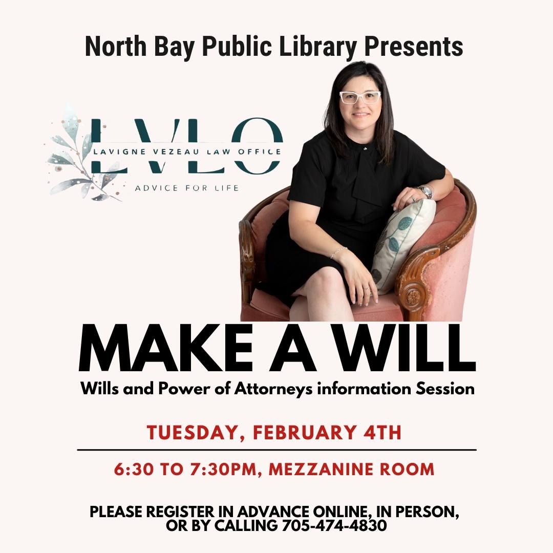 Make a Will: Wills and Power of Attorneys info session 