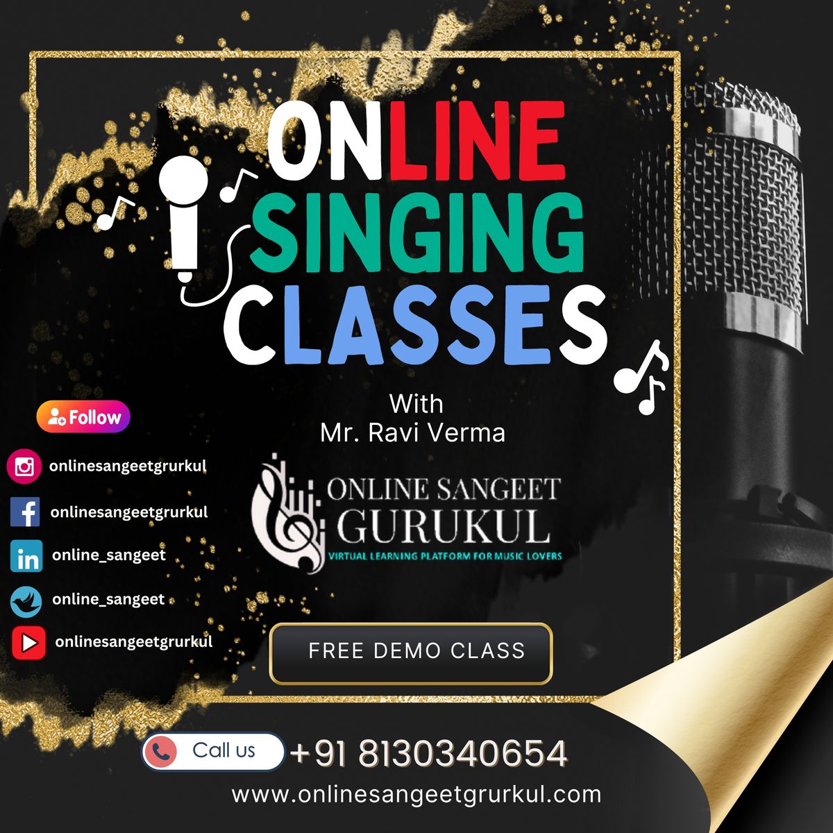 Unlock Your Vocal Potential with Online Sangeet Gurukul's Singing Classes