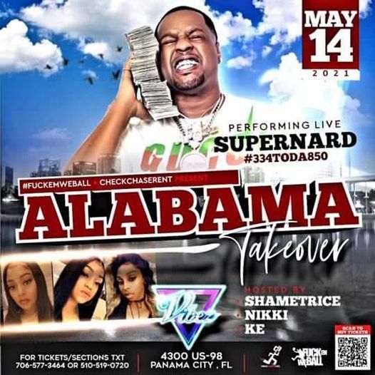 CheckChaserENT present Alabama TakeOver, Vibez, Panama City, 14 May 2021
