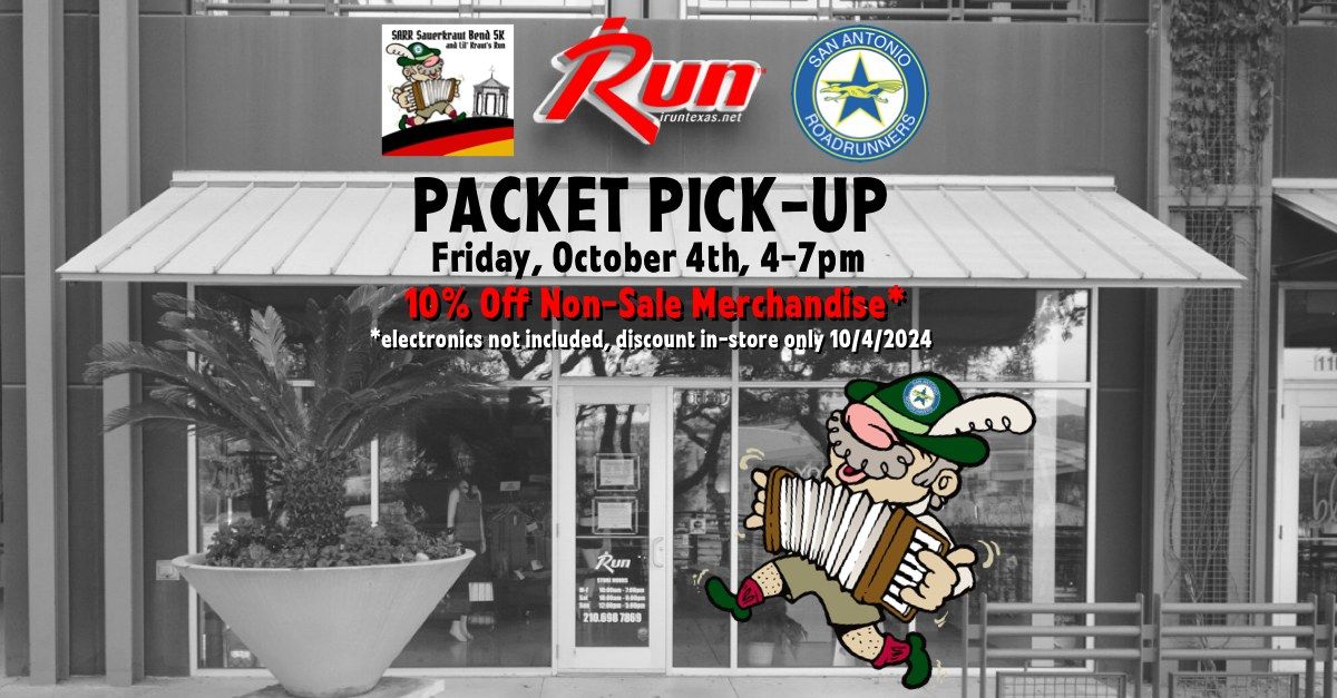 Packet Pickup:: Sauerkraut Bend 5K @ iRun Texas - Broadway