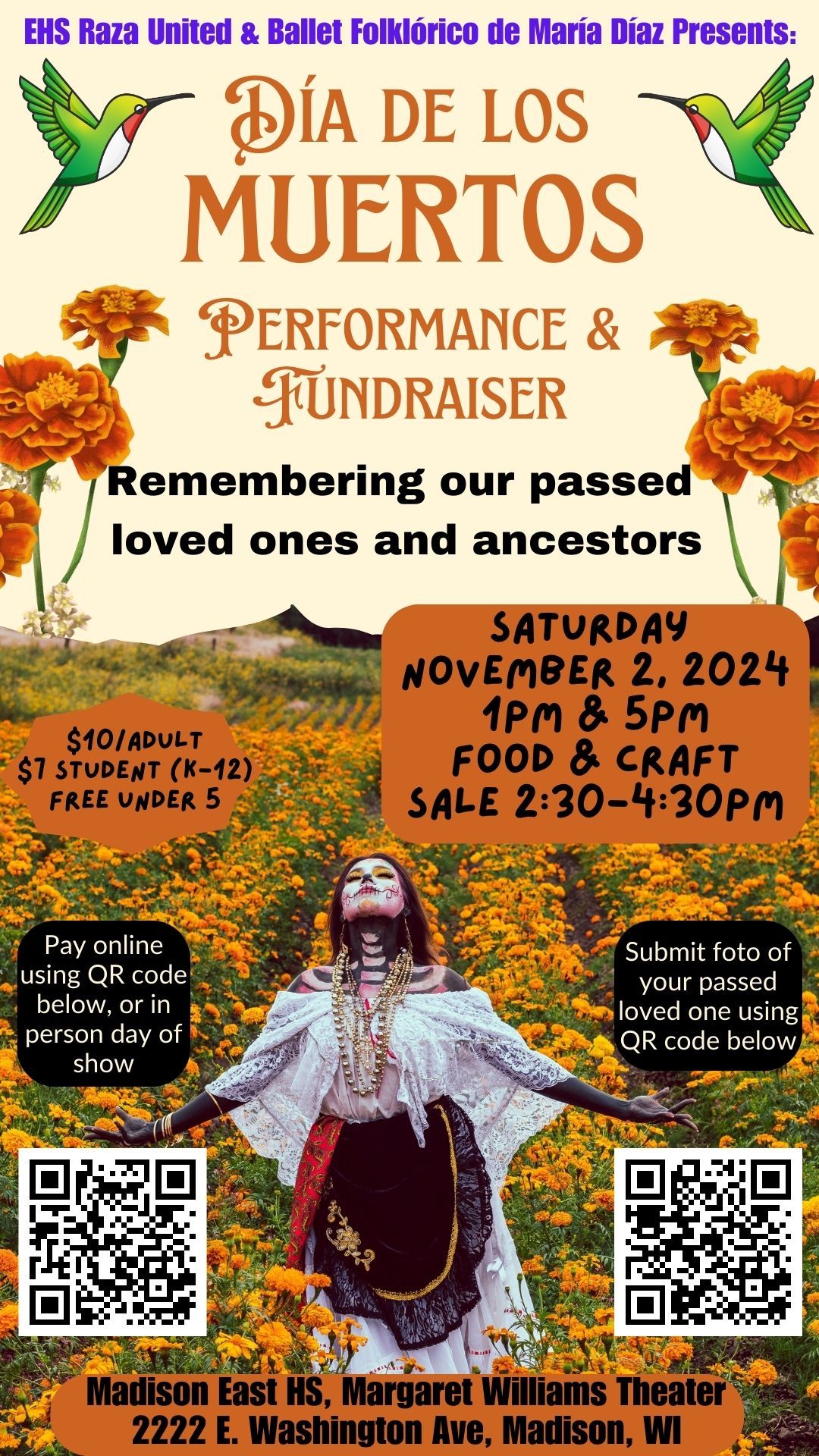 EHS Raza United & Ballet Folkl\u00f3rico Presents: D\u00eda de los Muertos Performance & Fundraiser