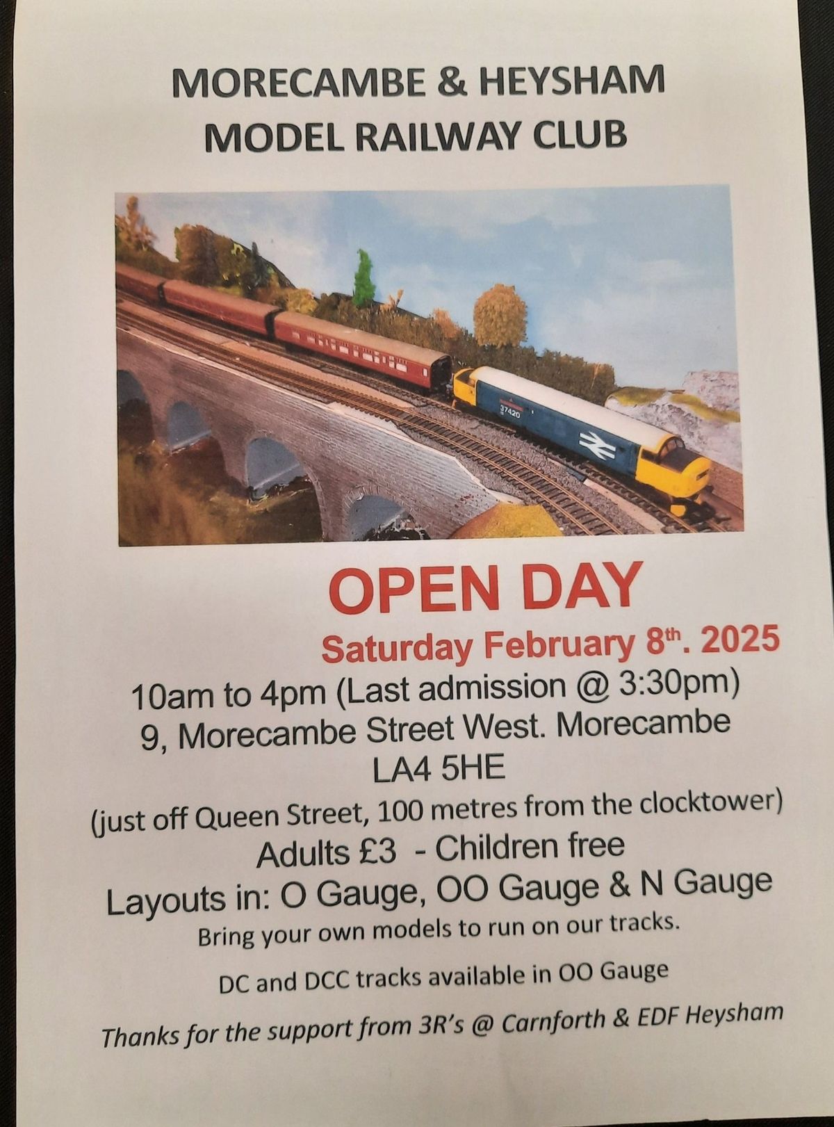 Morecambe & Heysham Model Railway Club Open Day