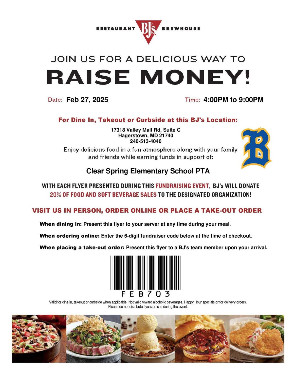 CSES PTA Spirit Night at BJ\u2019s