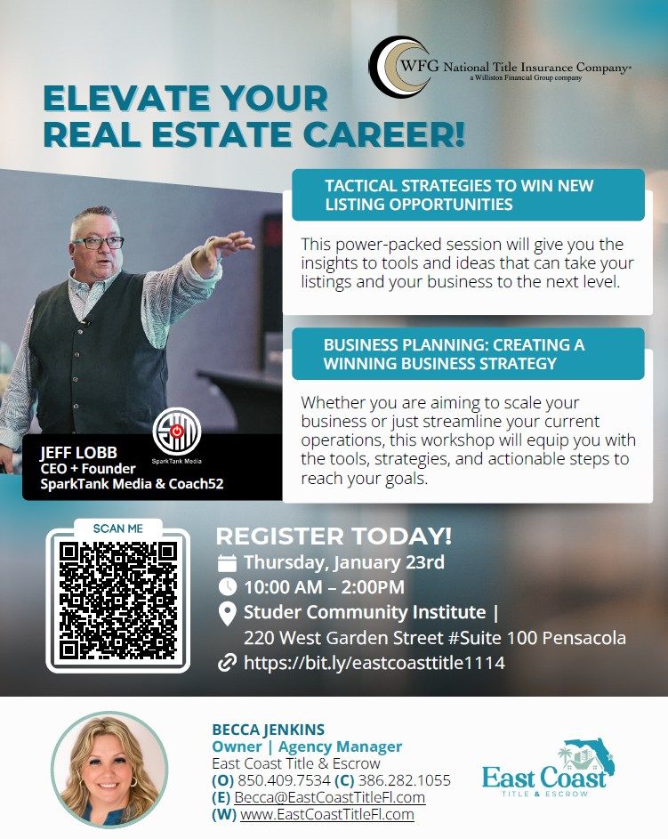 East Coast Title & Escrow Presents: Jeff Lobb - Elevate Your Real Estate Career January 2025 Kickoff