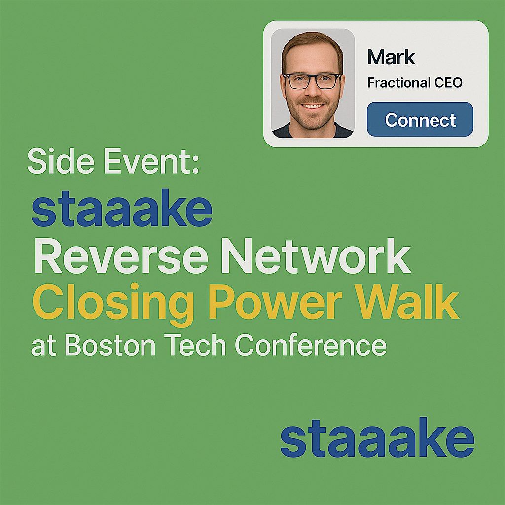 staaake Reverse Network Closing Power Walk at Boston Tech Conference