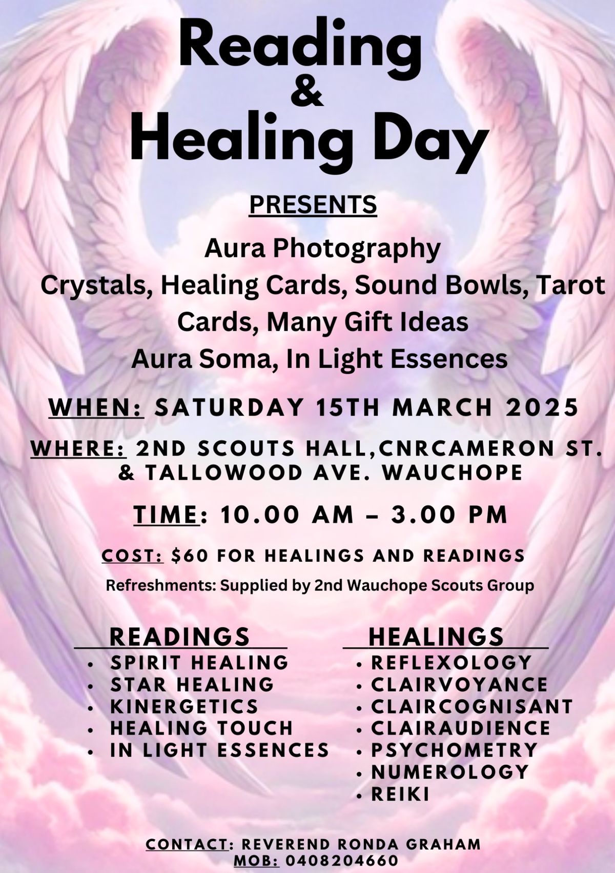 Wauchope - Reading and Healing Day (Port Macquarie)