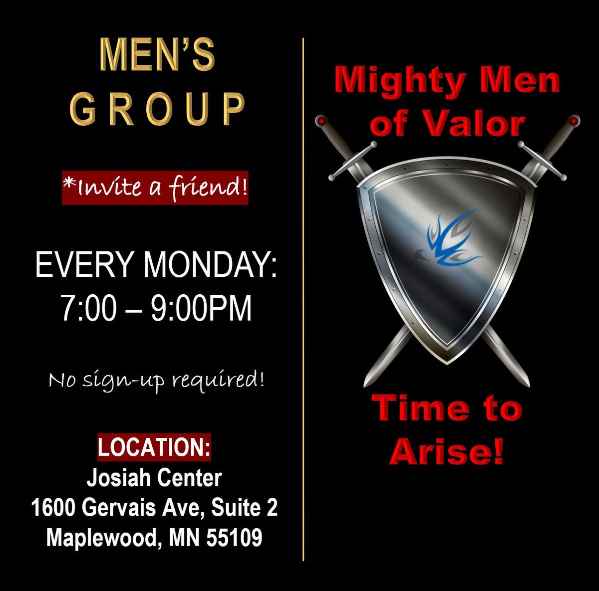 Mighty Men of Valor - Men's Group at Josiah Center