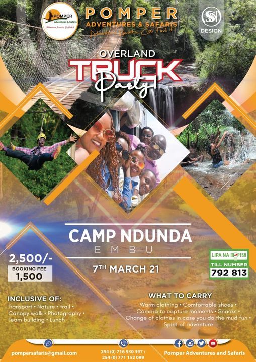 Camp Dunda Overland Truck Party @ 2,500\/- Kshs