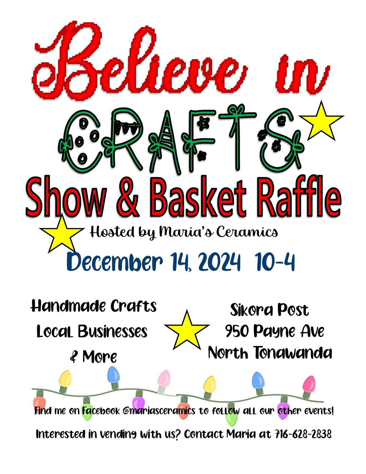 Believe in Crafts Vendor Event