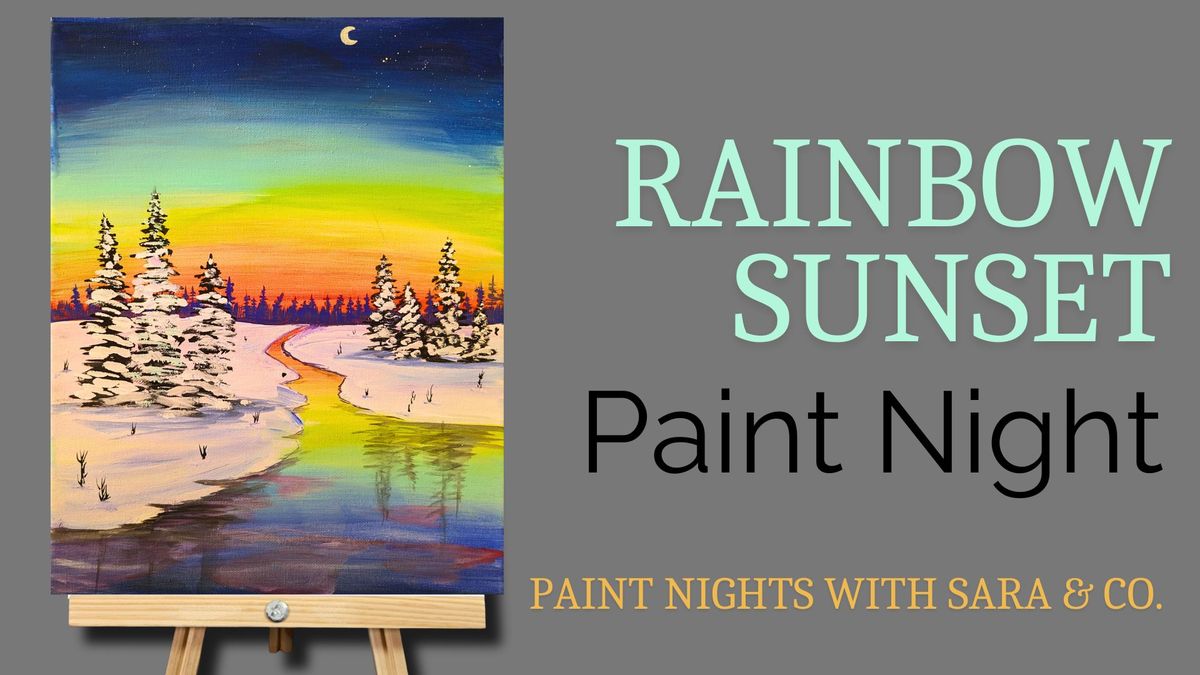 Rainbow Sunset Paint Night