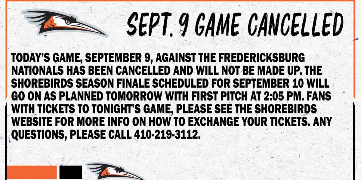 Fredericksburg Nationals at Delmarva Shorebirds at Arthur W Perdue Stadium