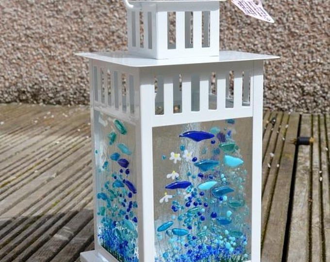 Fused Glass Garden Lantern - 12\/21\/24