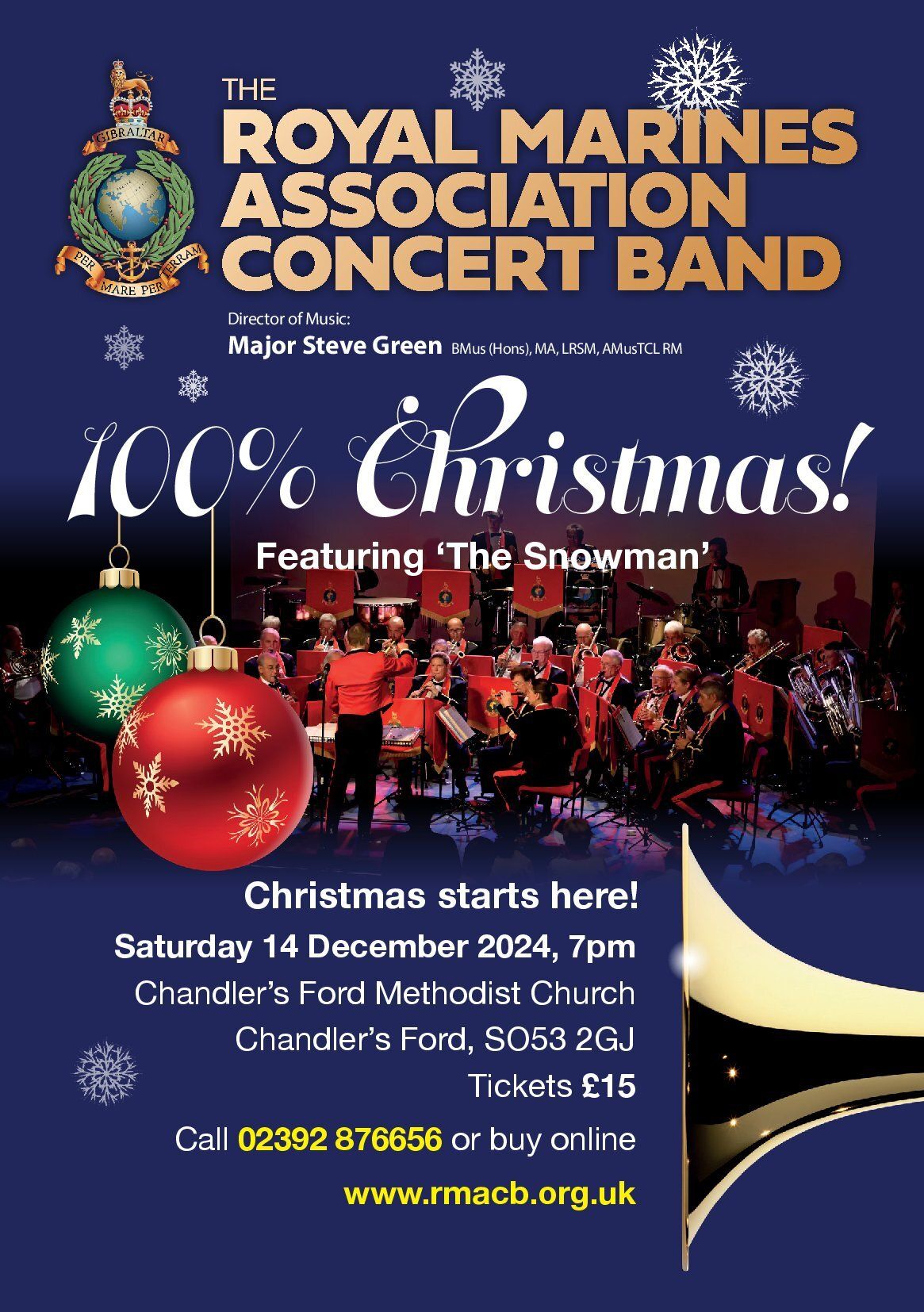 100% Christmas - Concert by The Royal Marines Association Concert Band.