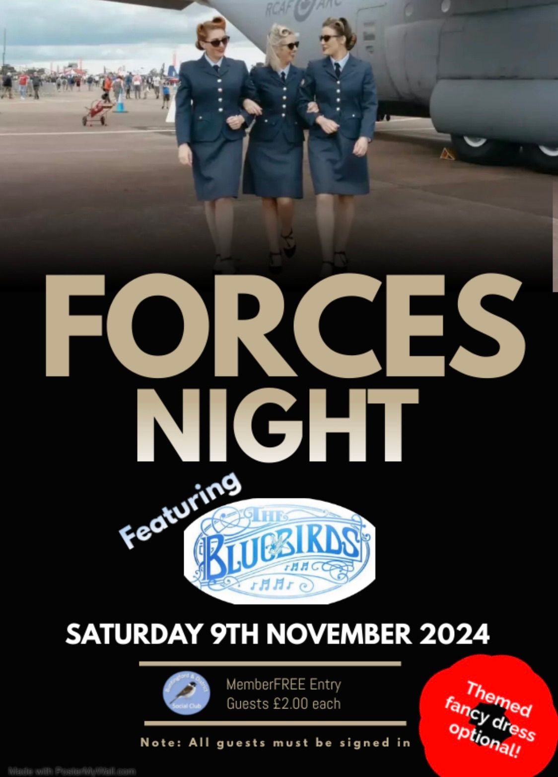 Forces Night with The Bluebirds