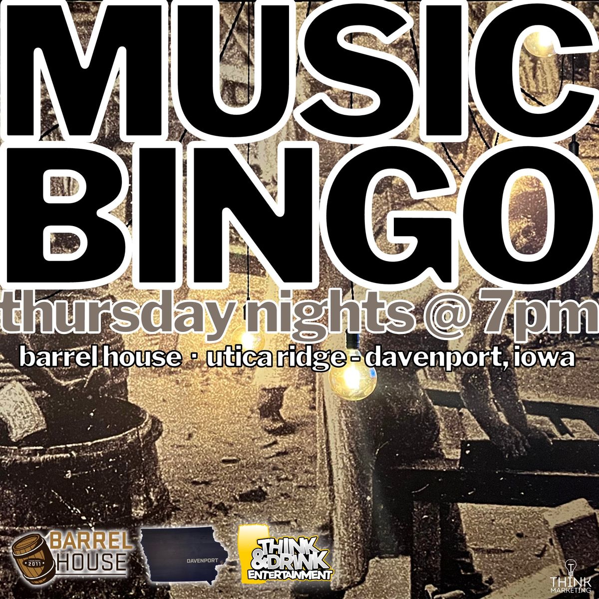 MUSIC BINGO @ Barrel House (Utica Ridge-Davenport, IA) \/ Thursday Nights @ 7pm