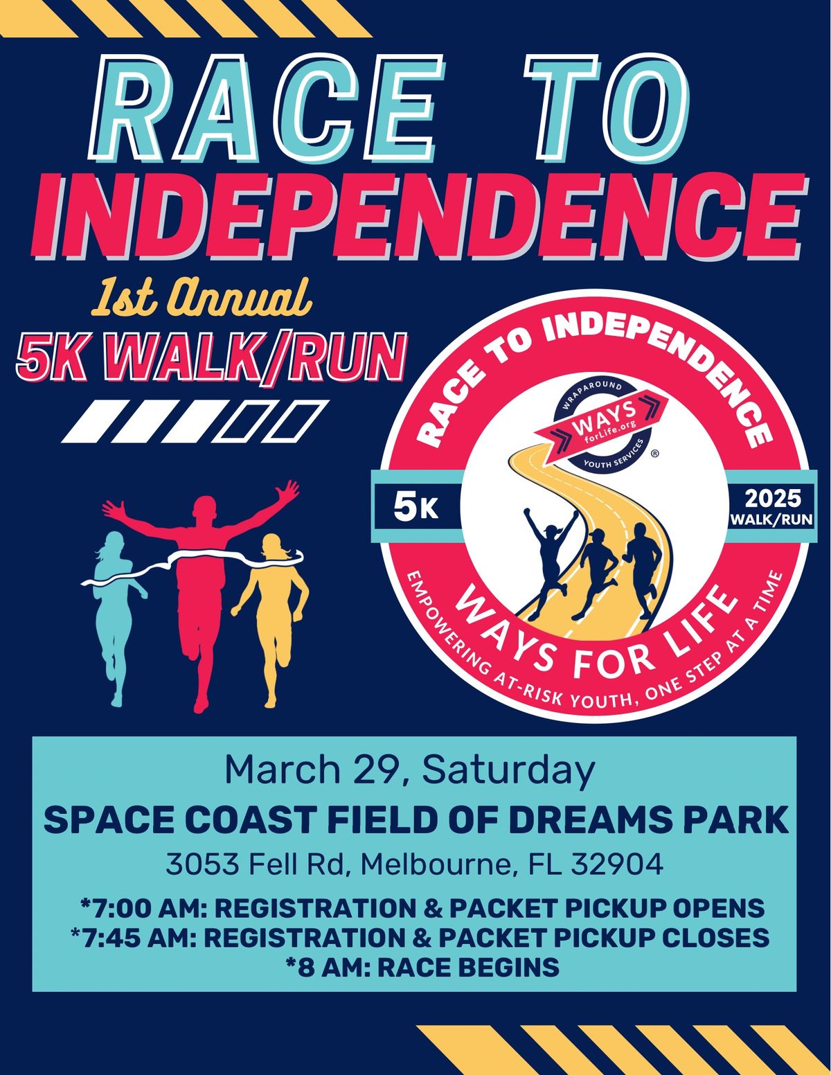 Race to Independence WAYS for Life First Annual 5K Race Fundraiser