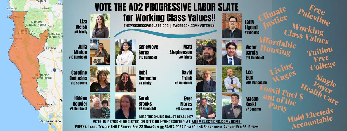 Vote for the AD2 Progressive Labor Slate 