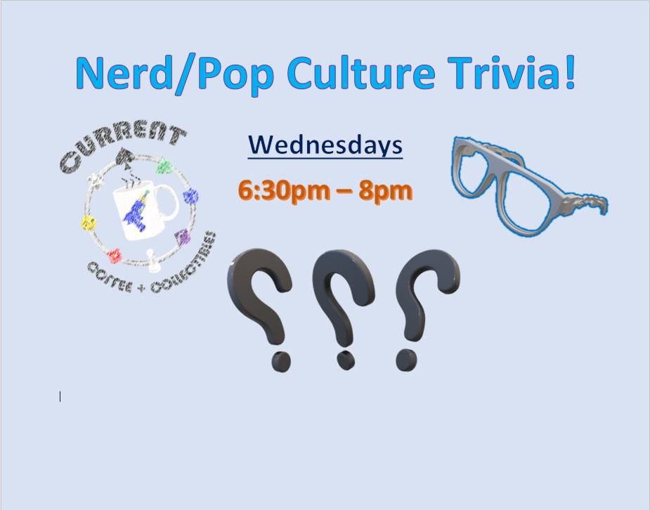 Nerd & Pop Culture Trivia, Current Coffee + Collectibles, Decatur, 22