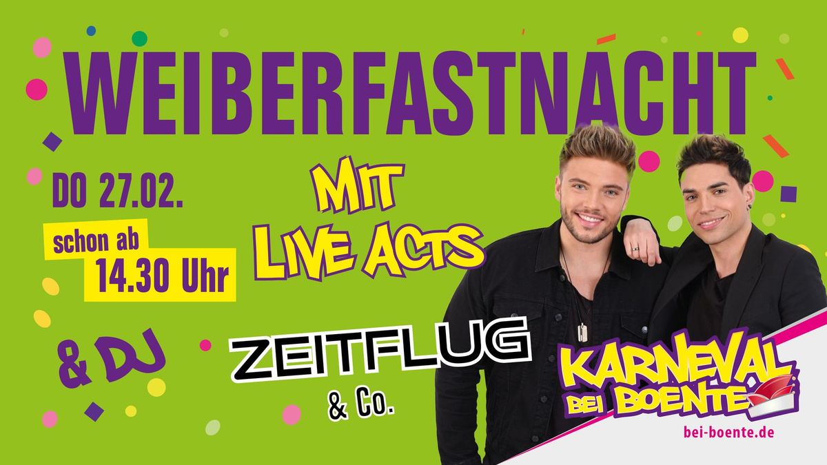 Weiberfastnachtparty mit ZEITFLUG & anderen Acts