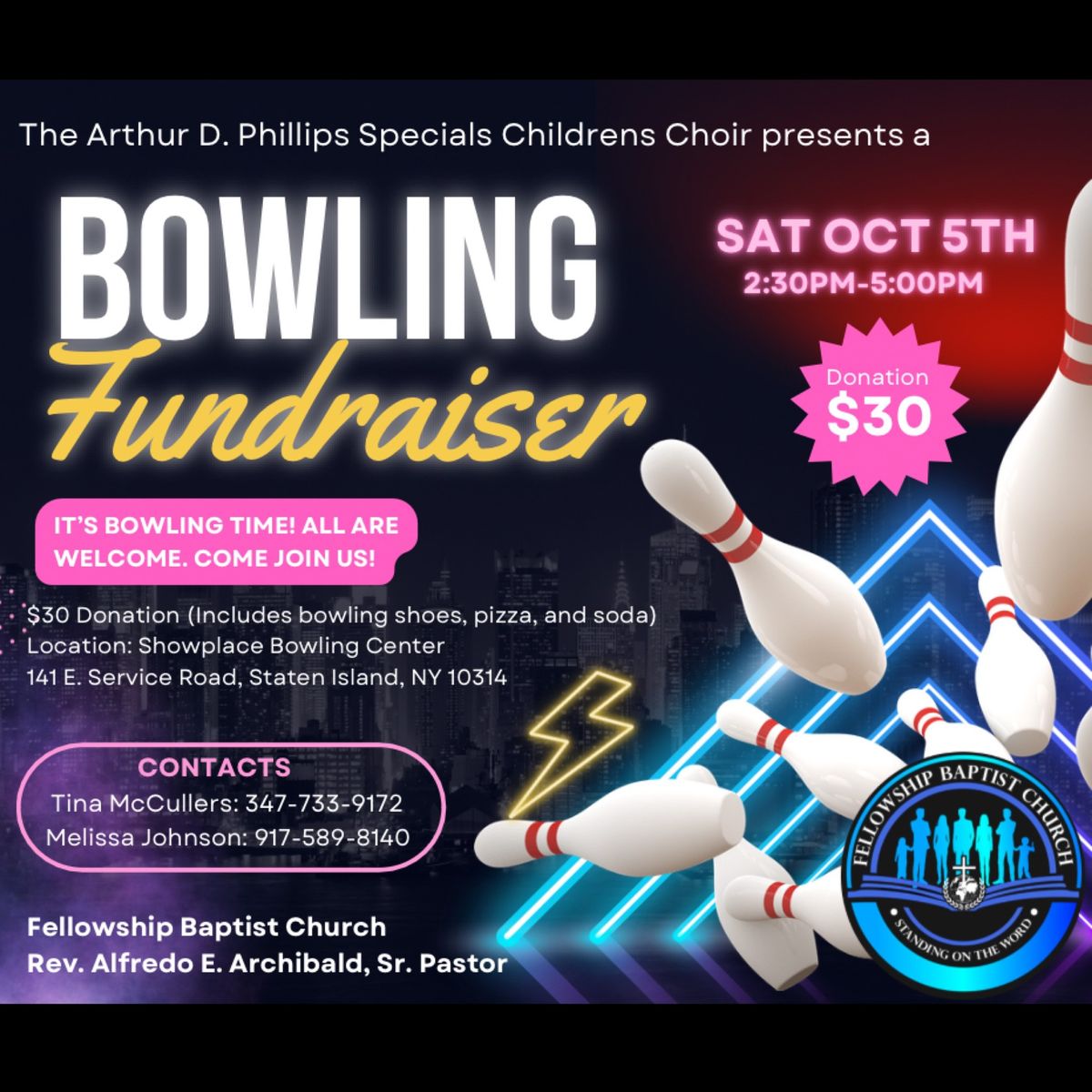 Bowling Fundraiser : Arthur D. Phillips Special Children Choir