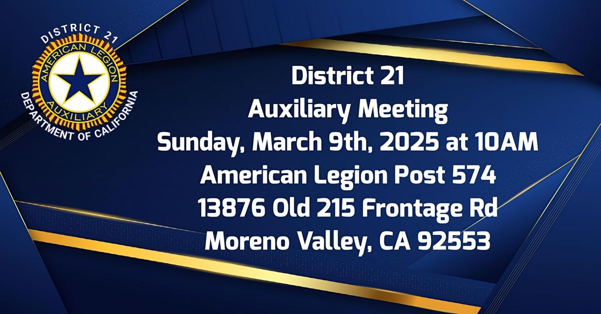 District 21 Auxiliary Meeting