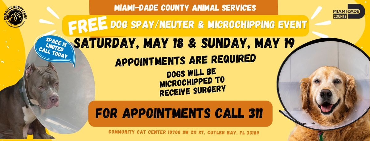FREE Spay\/Neuter & Microchipping Events for DOGS