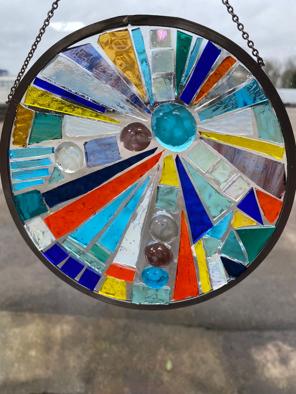 Stained Glass Mosaic Sun Catcher