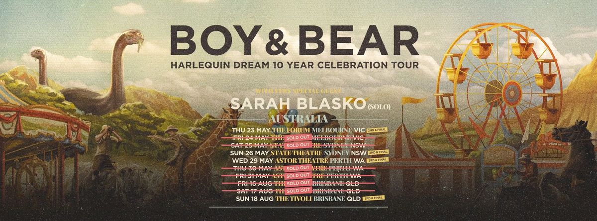 Boy & Bear - Live at State Theatre, Sydney AU (SOLD OUT)