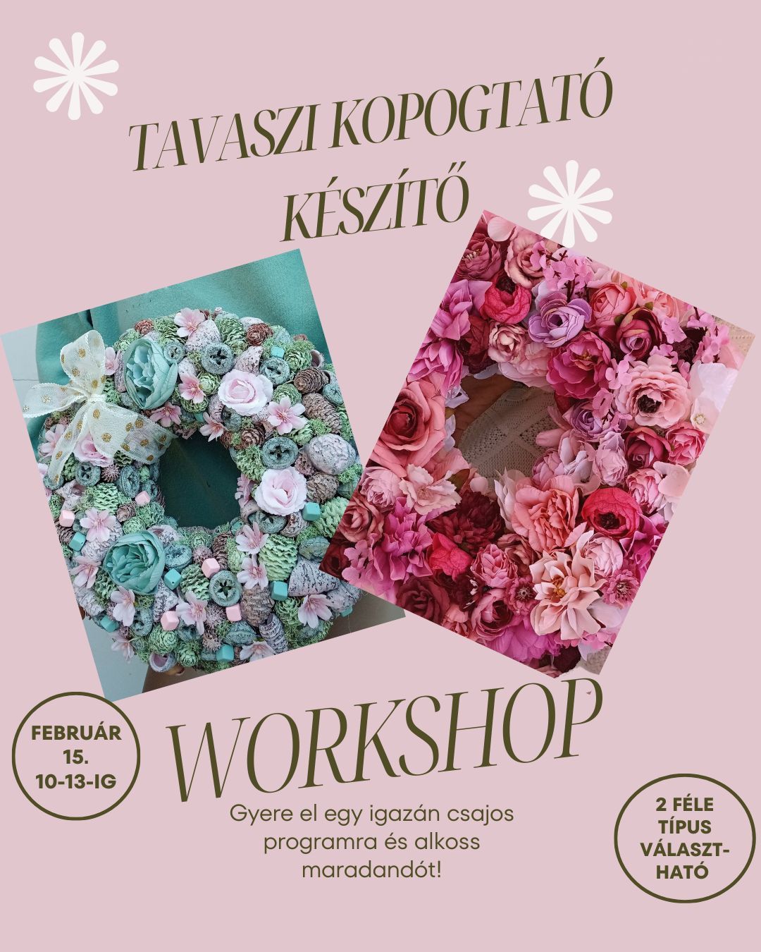 Tavaszi kopogtat\u00f3 k\u00e9sz\u00edt\u0151 workshop 