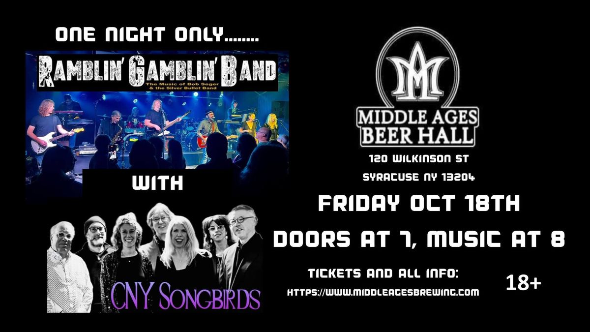 Ramblin\u2019Gamblin\u2019 Band\u2014Tribute to Bob Seger w\/s\/g CNY Songbirds