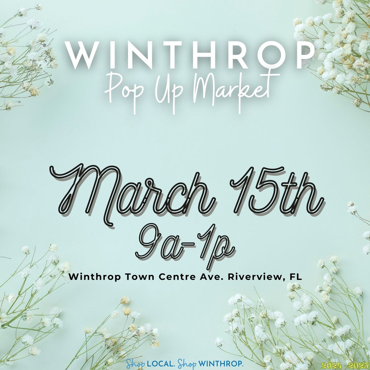 Winthrop Pop Up Market - March