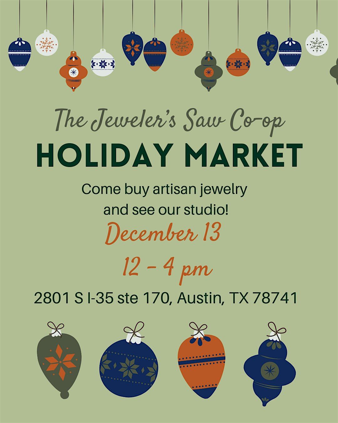 Jewelers Saw Holiday Market