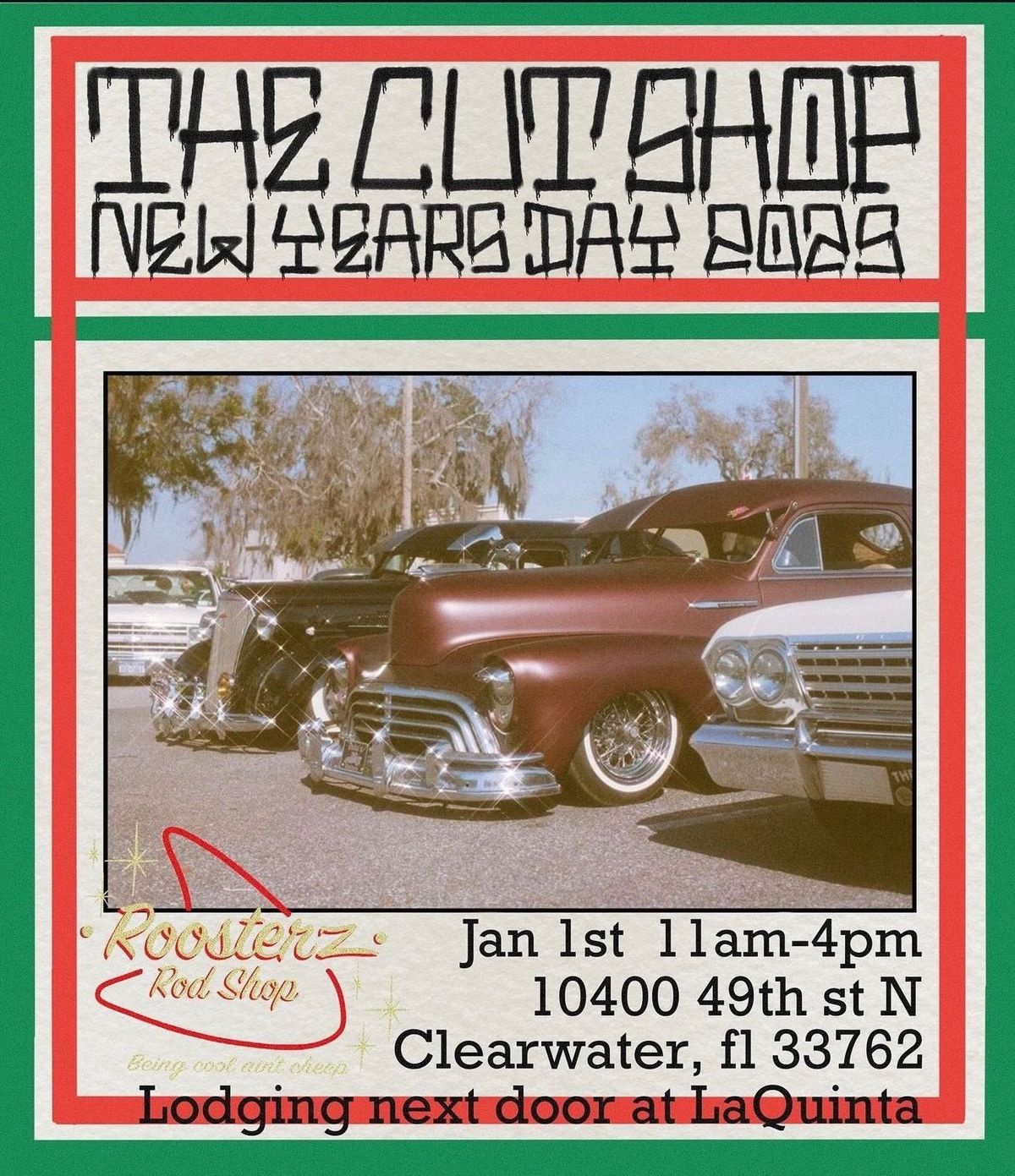 The Cut Shop Annual Lowrider New Years Day Car Meet!