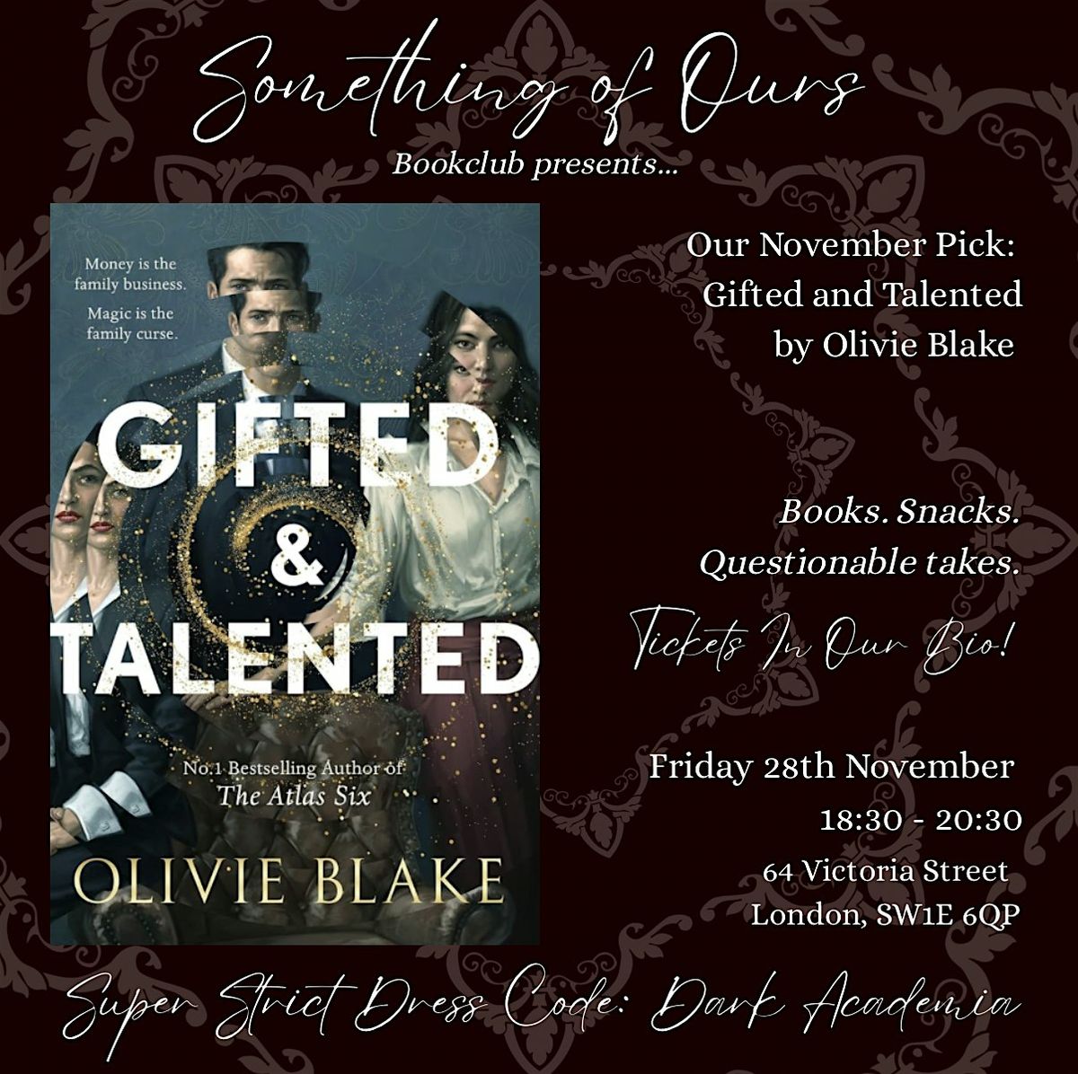 Something of Ours November Bookclub: Gifted and Talented by Olivie Blake