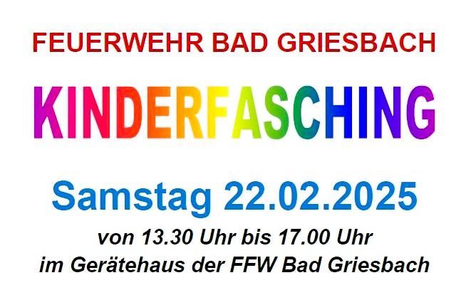 Kinderfasching der Freiwilligen Feuerwehr Bad Griesbach