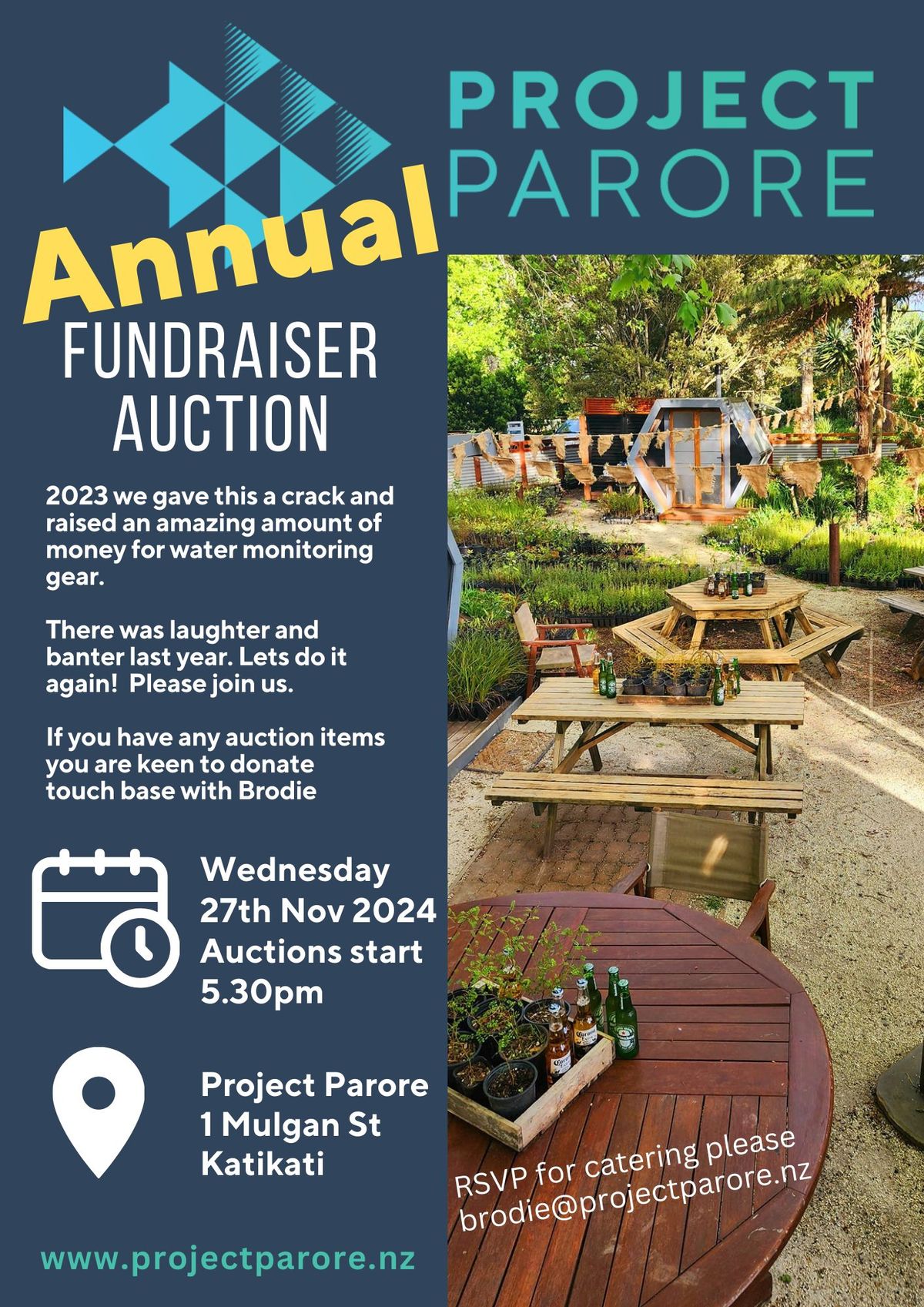 Annual Fundraiser Auction 27th November 2024