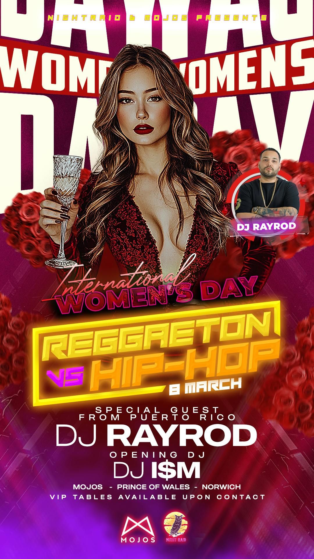 Night Raid Presents : International Women\u2019s Day \ud83c\udf39 Special Reggaeton vs Hip-Hop