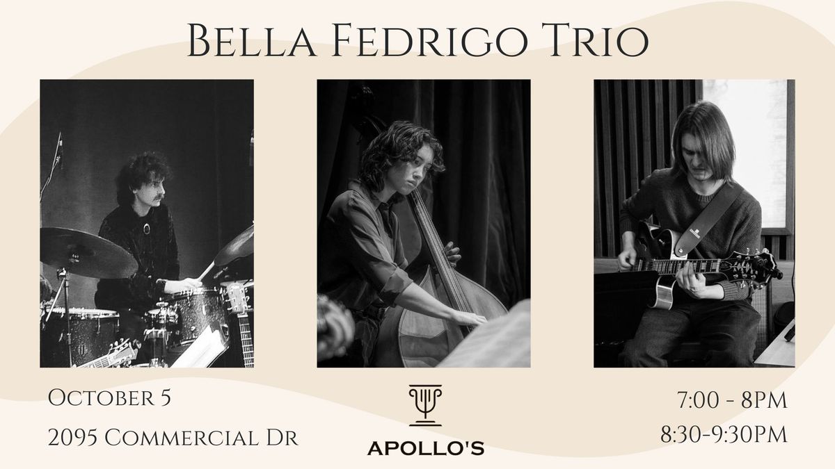 Bella Fedrigo Trio @ Apollo's on Commercial Drive