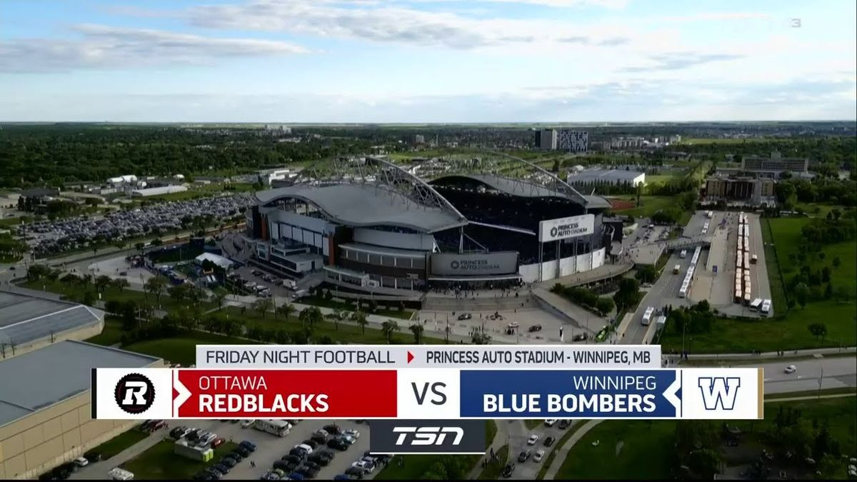 Parking Winnipeg Blue Bombers at Ottawa REDBLACKS