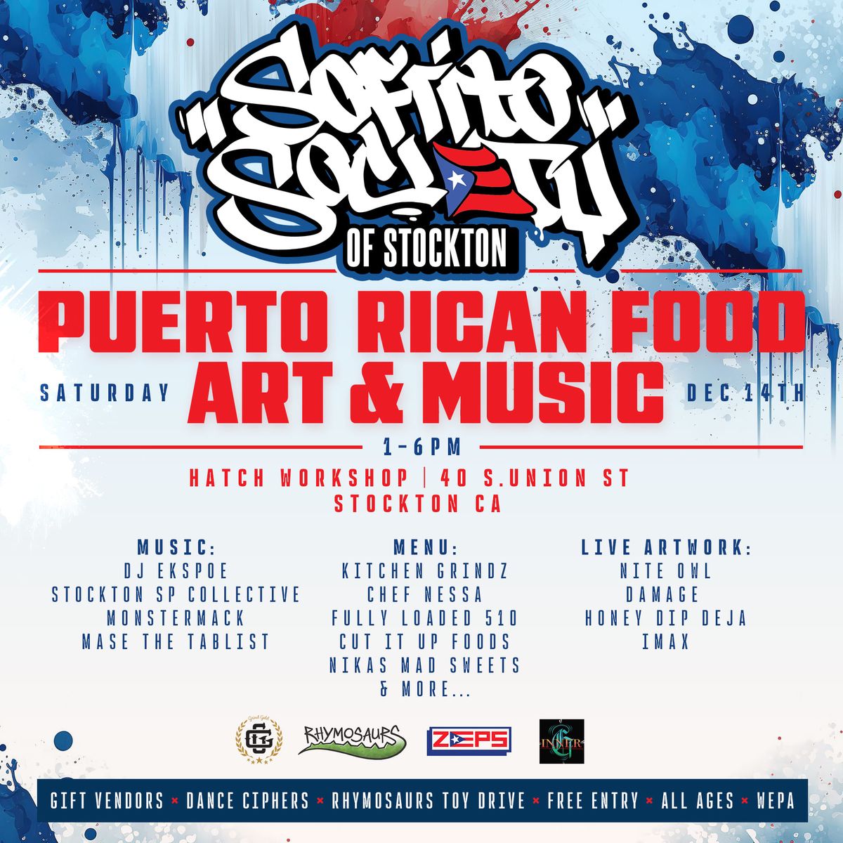 Sofrito Society of Stockton | Puerto Rican Food & Art + Inner G Holiday Market!