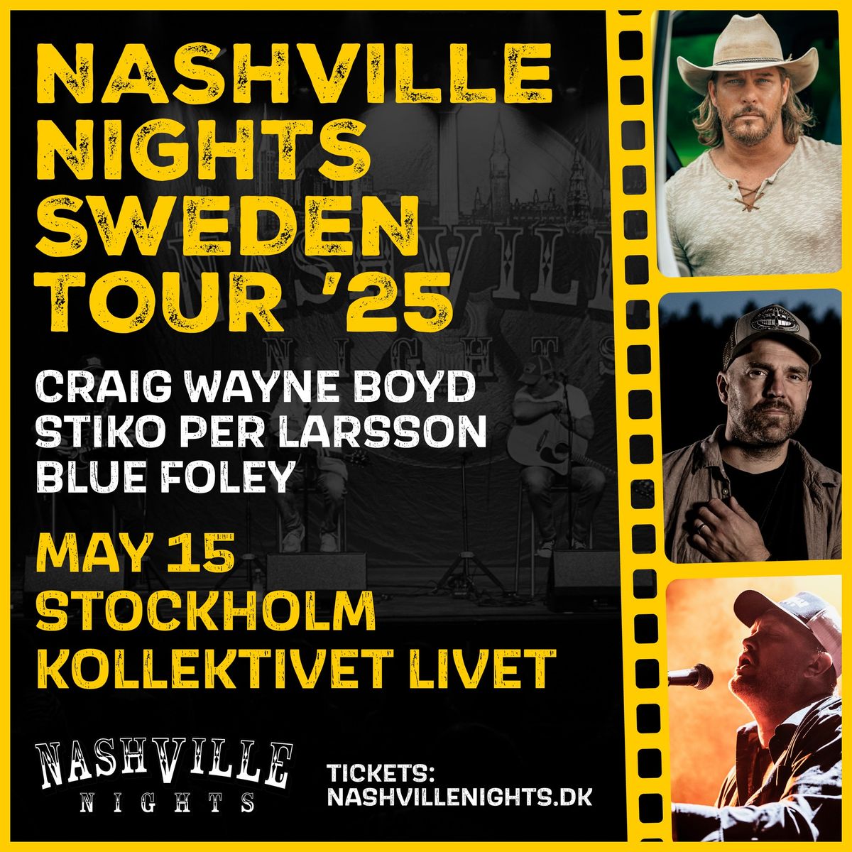 NASHVILLE NIGHTS SWEDEN TOUR '25 | Live p\u00e5 Kollektivet Livet, Stockholm