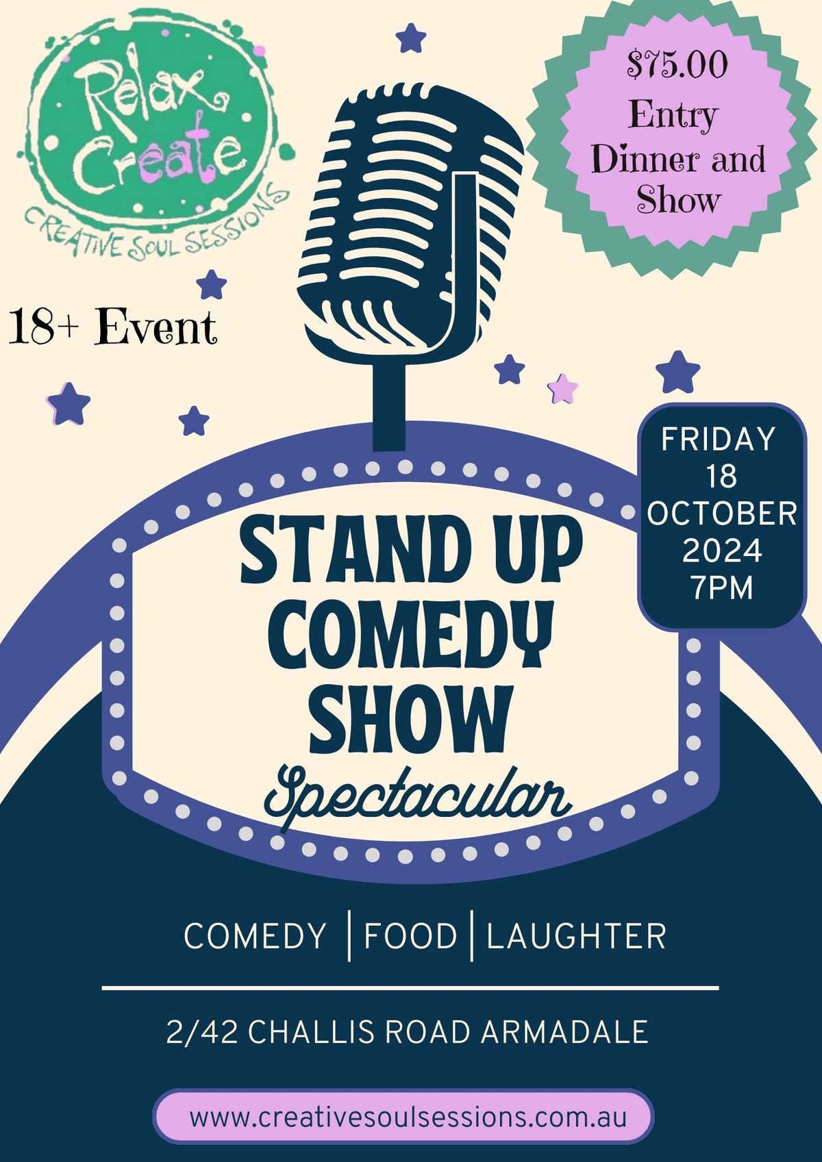 2024 Stand Up Comedy Night - Friday 18 October at 7pm