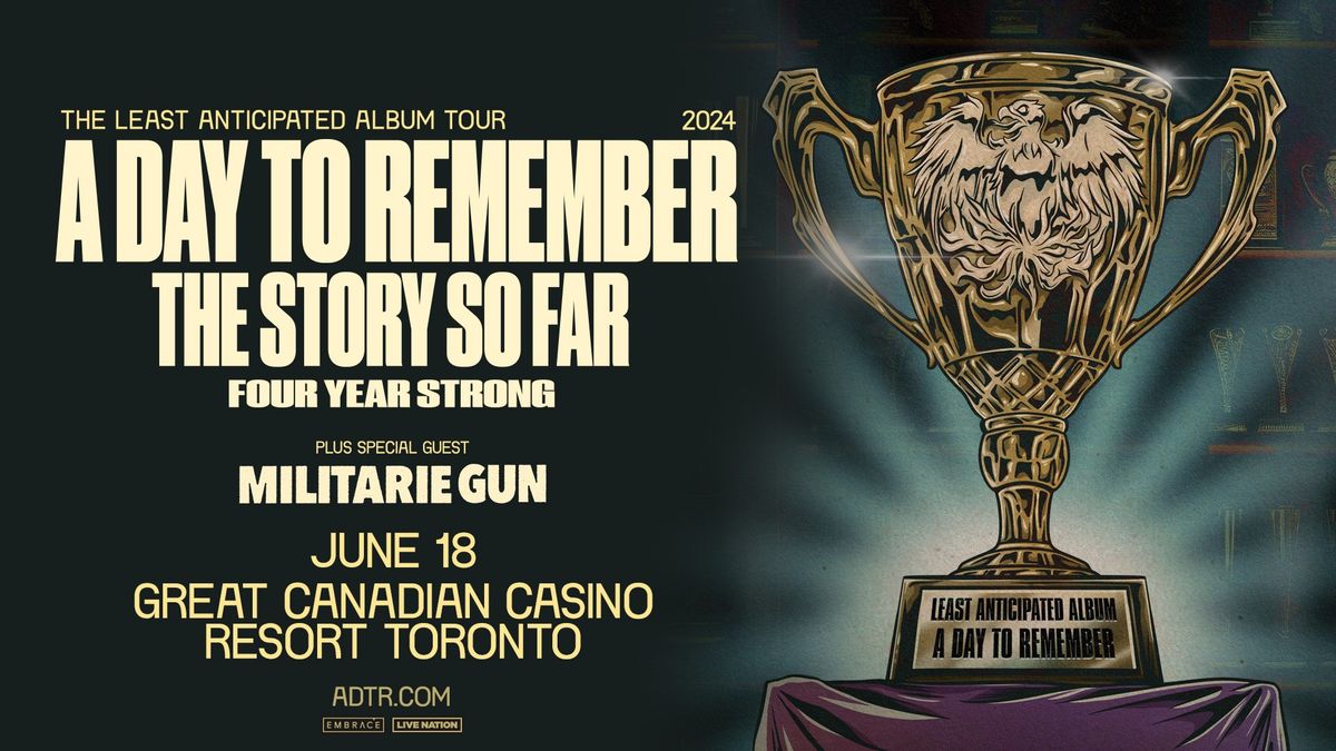 A Day To Remember @ Great Canadian Casino Resort Toronto | June 18th