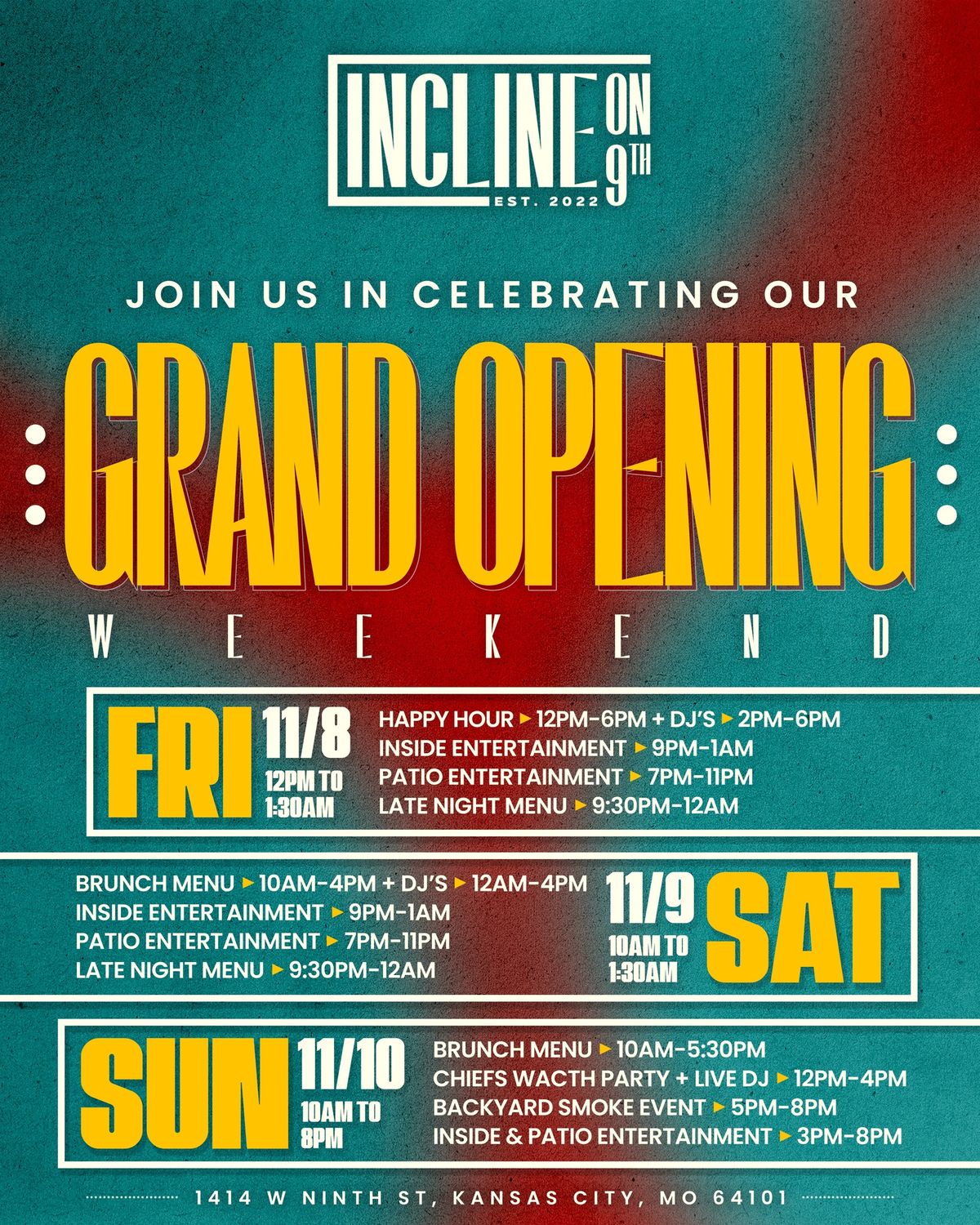 GRAND OPENING WEEKEND \ud83c\udf7e West Bottoms \ud83d\ude82 