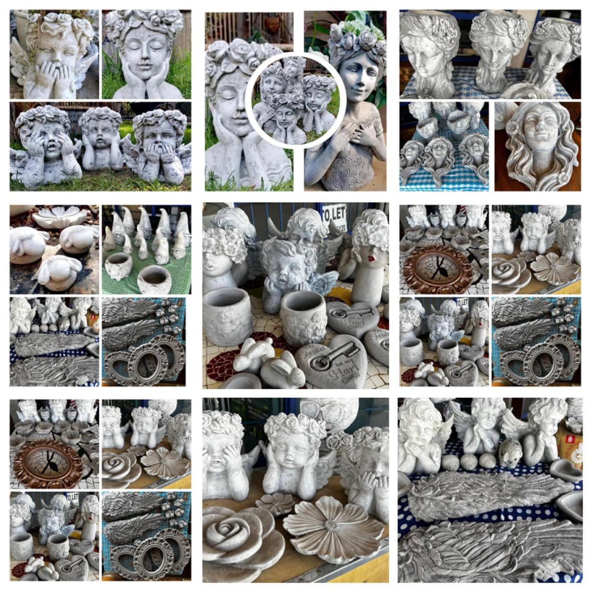 Cement \/ Ceramic Paint & Mixed Media from R200-R1485 depending on item you choose