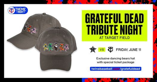 Minnesota Twins on X: Calling all Dead Heads: celebrate @GratefulDead  Night at Target Field!  RT for a chance to win 2  tickets + 2 exclusive #MNTwins Dancing Bears T-shirts.   /