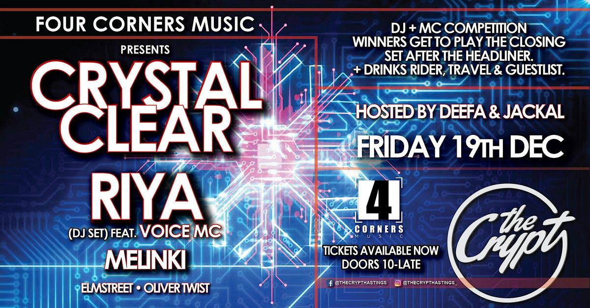 Four Corners Music & The Crypt present: CRYSTAL CLEAR & RIYA