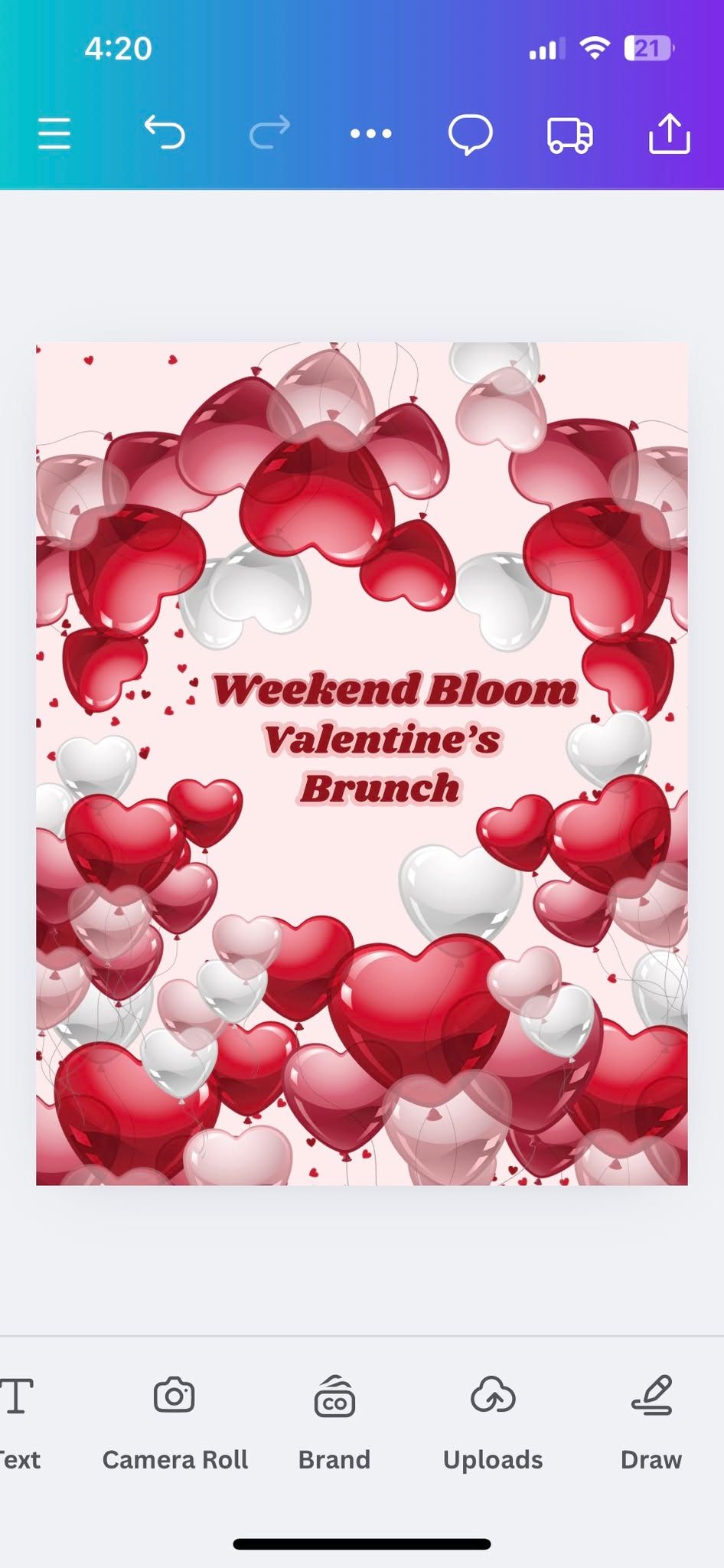 Weekend Bloom Vday Brunch 