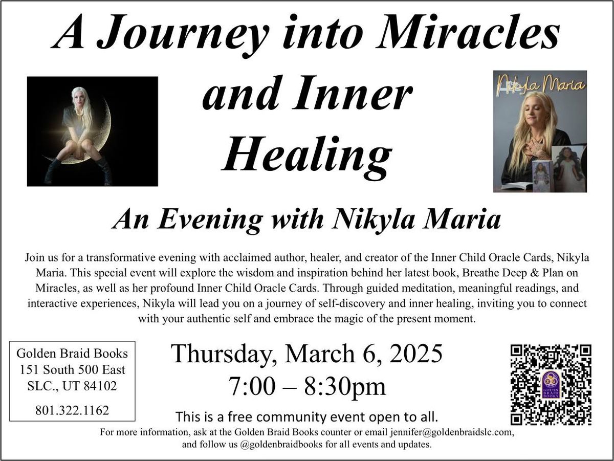 A Journey into Miracles and Inner Healing: An Evening with Nikyla Maria