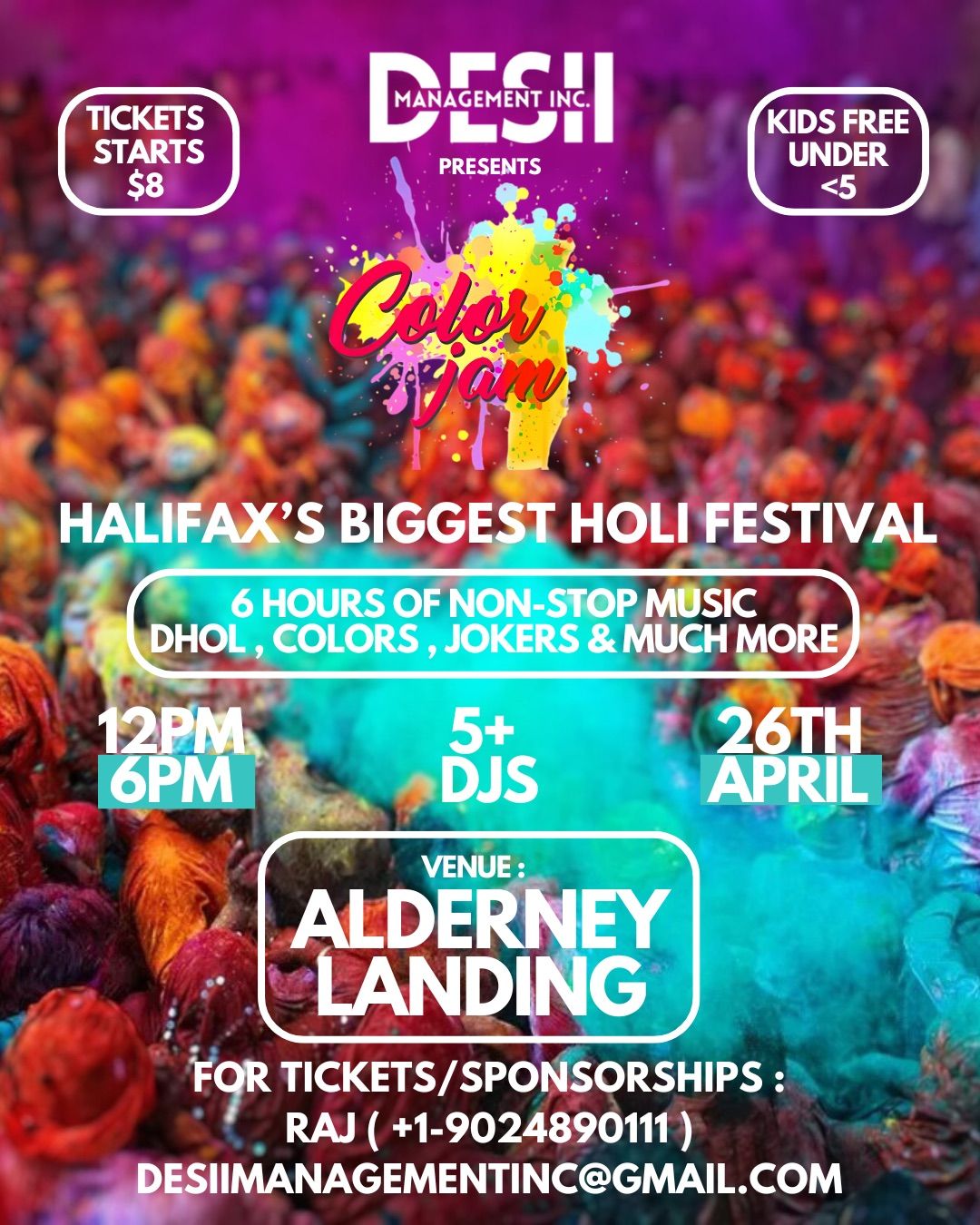 COLOR JAM - HALIFAX'S BIGGEST HOLI FESTIVAL